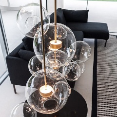 Soap Bubble LED Pendant Light with Clear Globe Glass