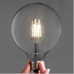 Edison Retro Style - LED Bulbs Large Round G125 6W  (3 or 6 pack)