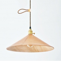 Baxter leather cone pendant light