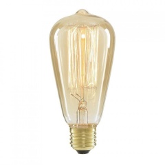 Classic Edison Filament Pear Shaped Bulb ST64 40W . Incandescent Tungsten