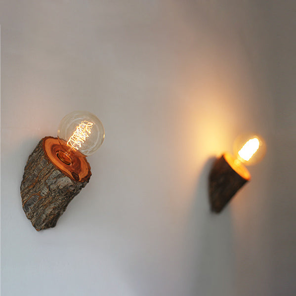 Woodpecker Hand Crafted Wood Wall Light