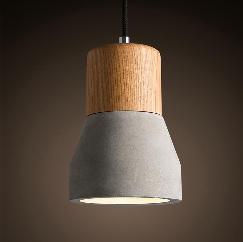 Concrete Wooden Stockholm Minimalist Pendant Light