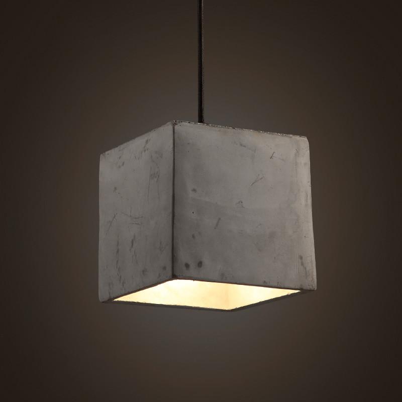 Concrete Odense Cube Pendant Light