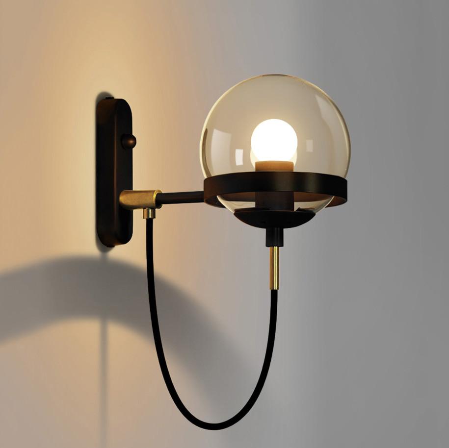 Dexter glass orb wall light