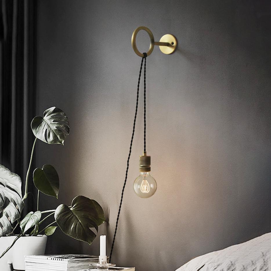 Circus Loop Minimalist Wall Light With Wall Socket