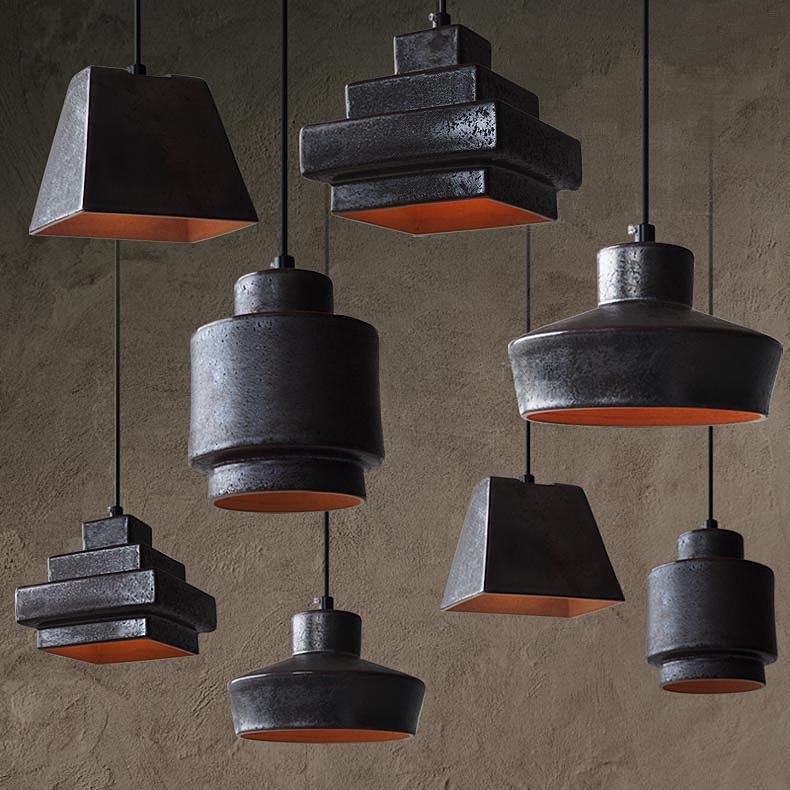 Lustre Black Ceramic Pendant Light