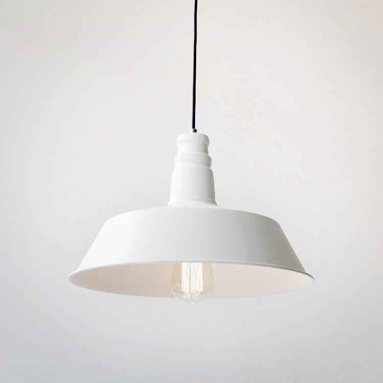 Vintage Industrial Pendant Light In White Colour