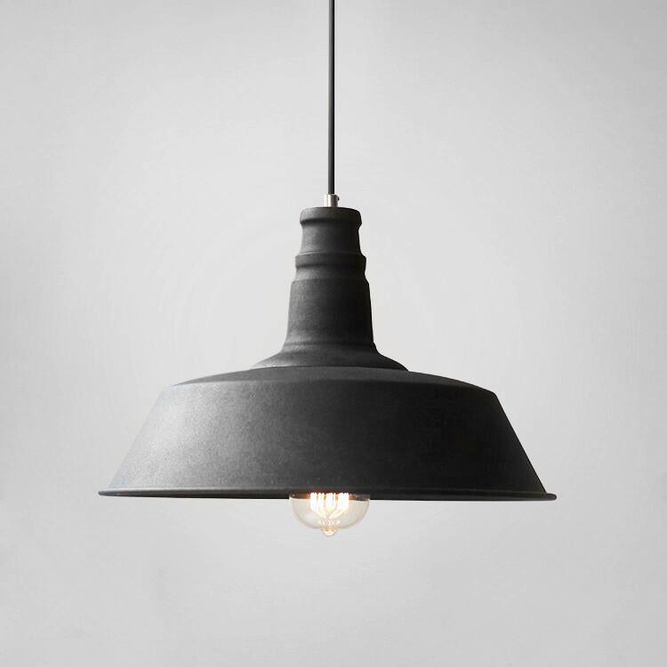 Retro Industrial Pendant Light In Black